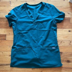 Hunter green XS scrub top